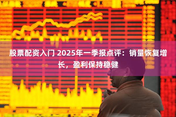 股票配资入门 2025年一季报点评：销量恢复增长，盈利保持稳健