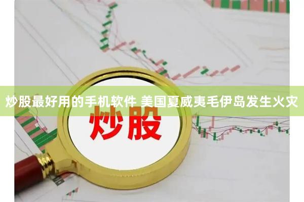 炒股最好用的手机软件 美国夏威夷毛伊岛发生火灾